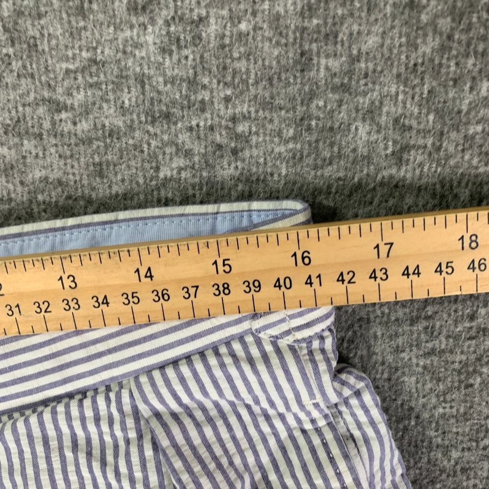Polo Ralph Lauren Pleated Pants Men 32x32 Seersucker Blue Striped Old Money Luxe - Picture 8 of 12